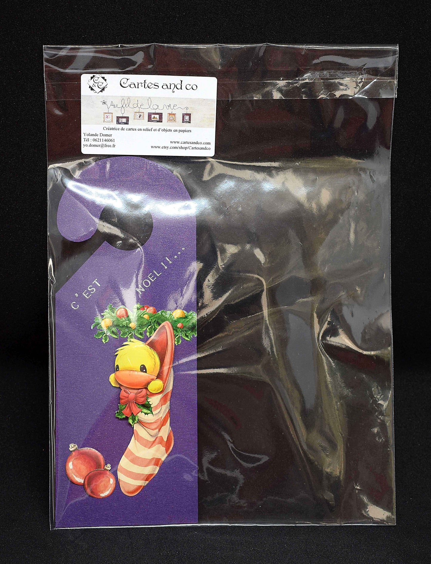 Etiquettes de porte au poussin de Noël