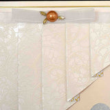 Carte de mariage blanche et ivoire motif 3D fleurs et rideau en papier dentelle
