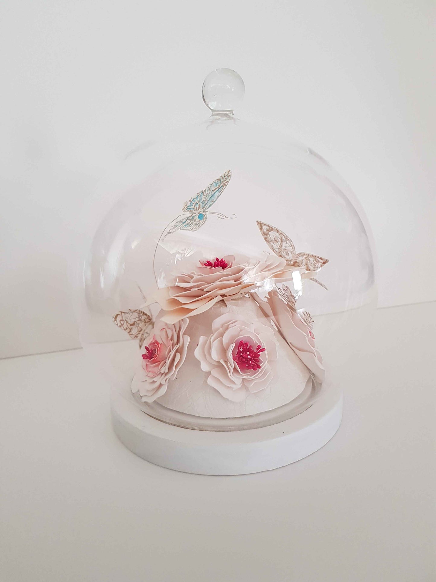 Globe décoratif mariage fleurs - centre de table élégant fait main - décoration romantique