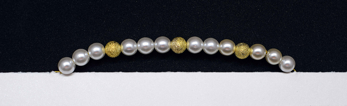 Carte de mariage artisanale 3D fleurs blanches anses perlées - faire-part élégant avec strass