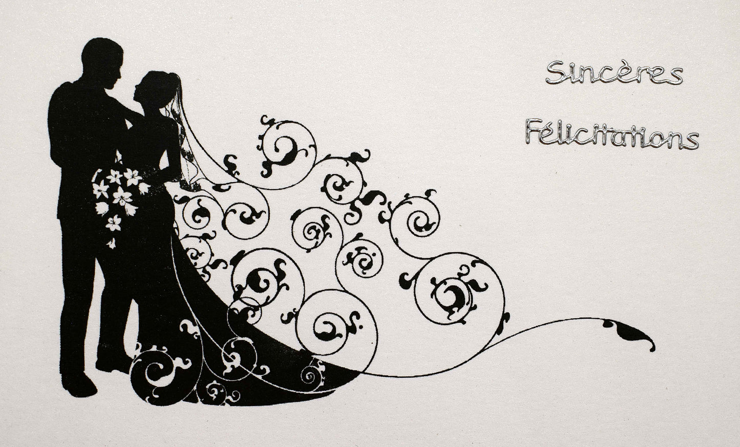 Carte de mariage artisanale 3D  arabesques florales élégantes - faire-part unique