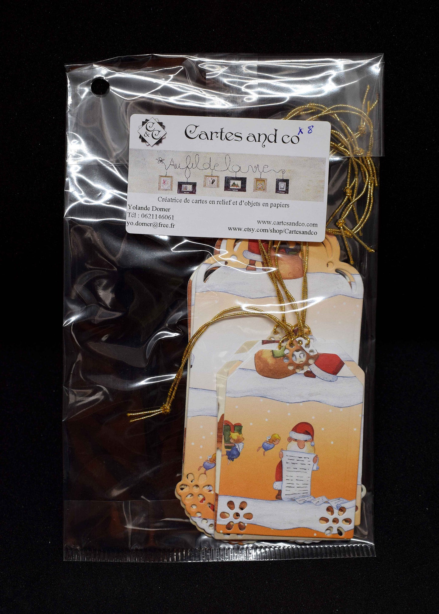 Etiquettes à cadeaux "motifs de Noël"