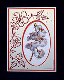 Carte florale pour anniversaire ou tout autres occasions, orchidée en 3D