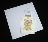 Carte Fête des Mères, forme Parfum "le petit corset"