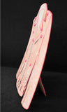 Carte pour diverse occasion sur papier texturé rose au motif Perfecto rose girly