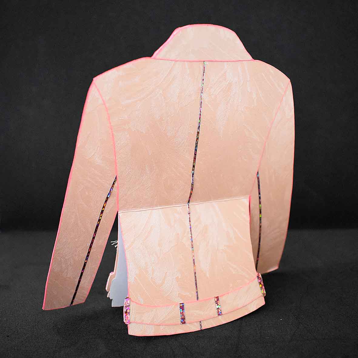 Carte pour diverse occasion sur papier texturé rose au motif Perfecto rose girly