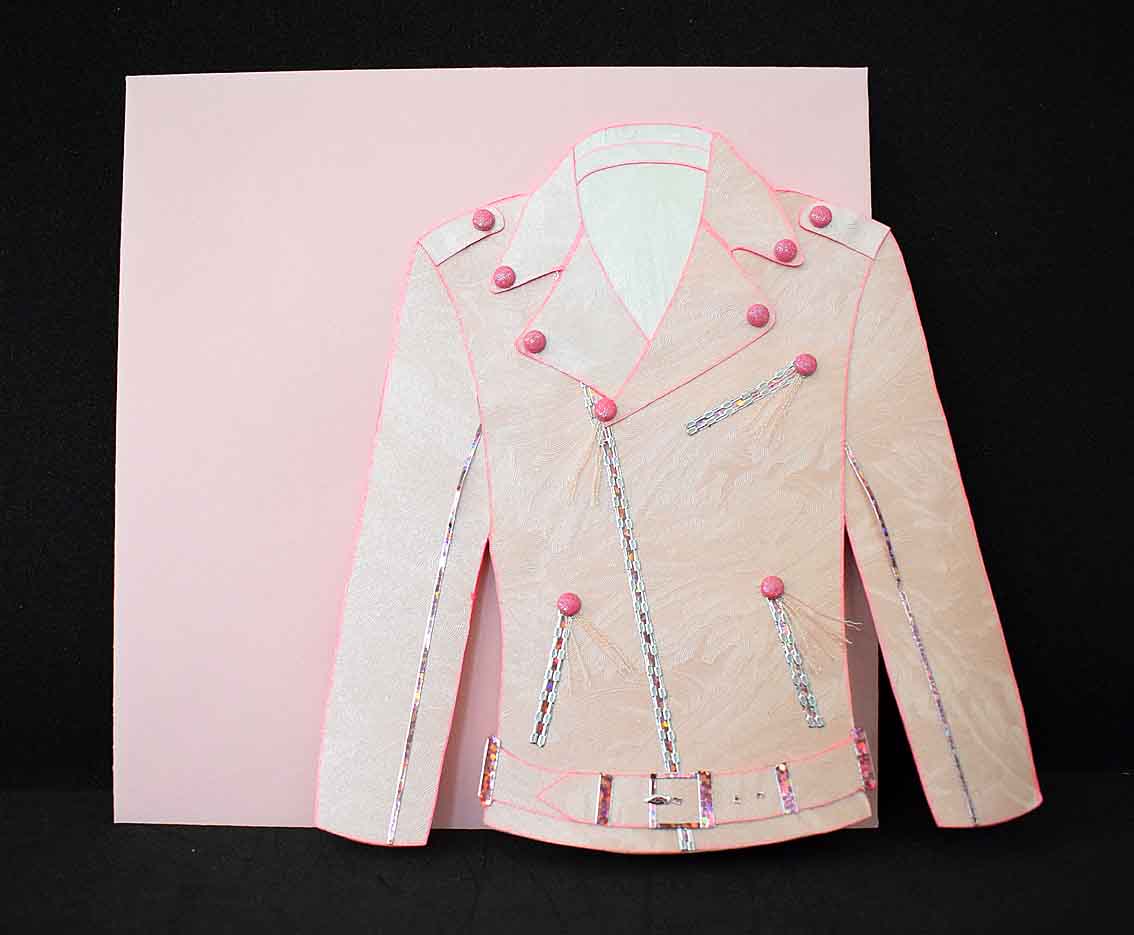 Carte pour diverse occasion sur papier texturé rose au motif Perfecto rose girly