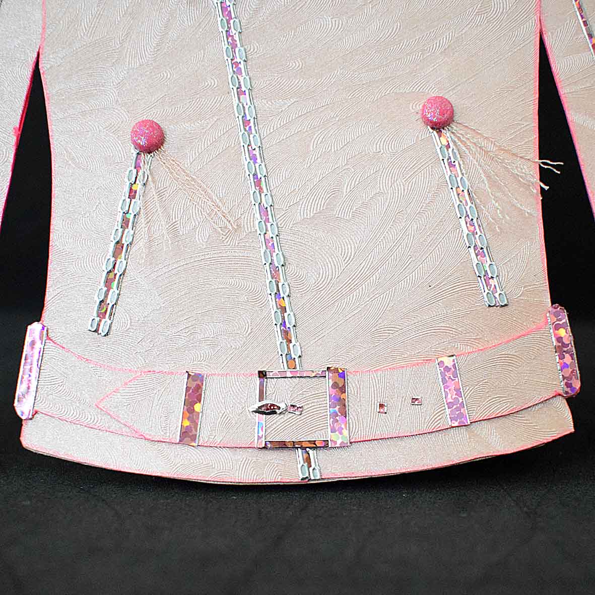 Carte pour diverse occasion sur papier texturé rose au motif Perfecto rose girly