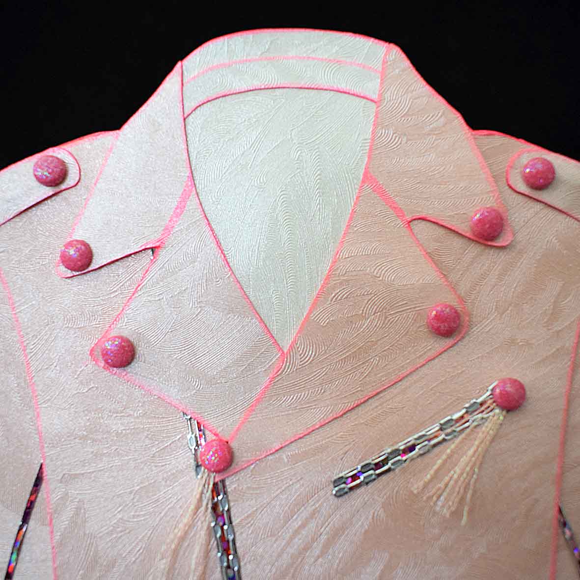 Carte pour diverse occasion sur papier texturé rose au motif Perfecto rose girly