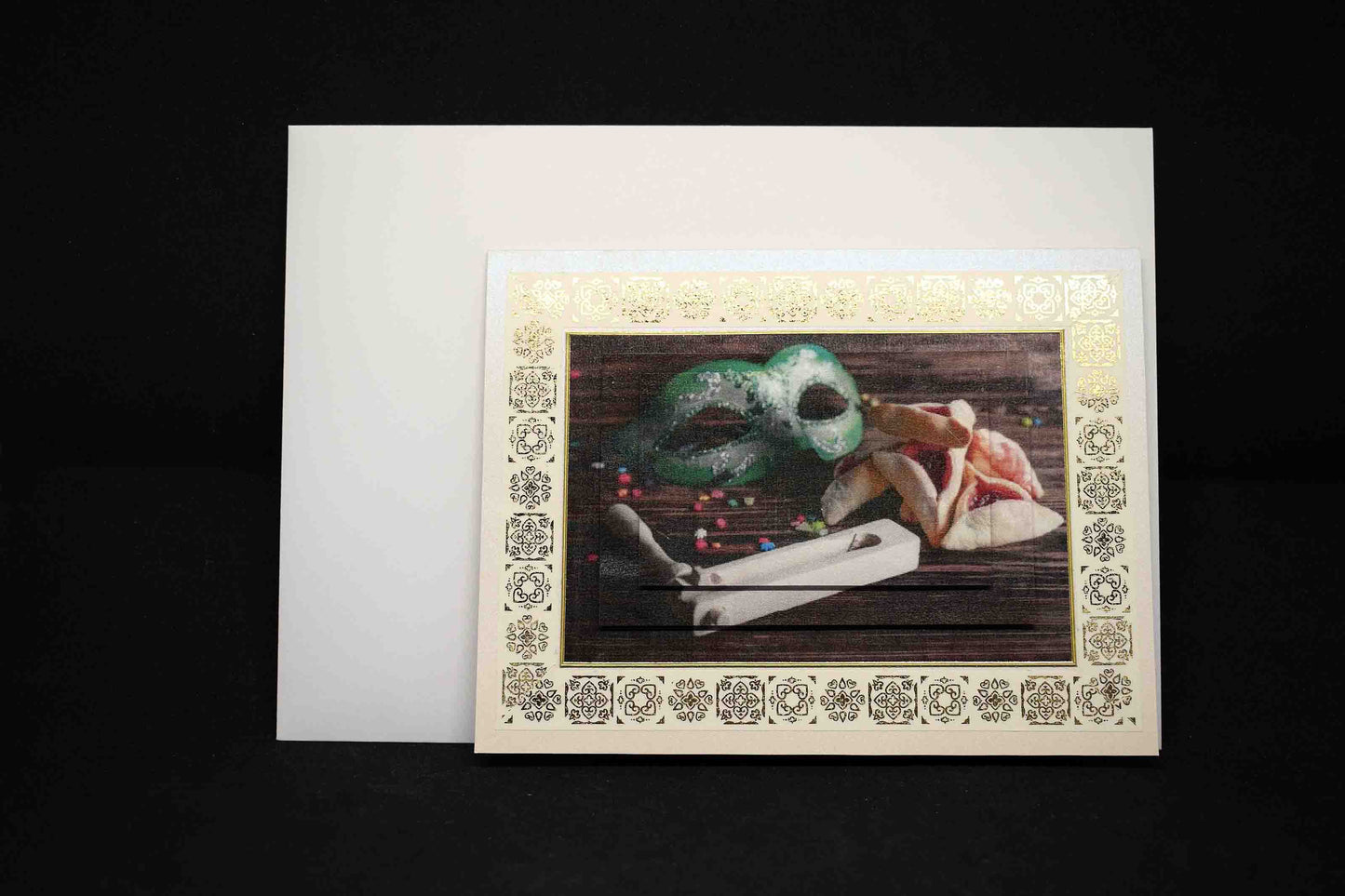 Carte  de Pessa'h 3D masque  – carte artisanale personnalisable fête juive