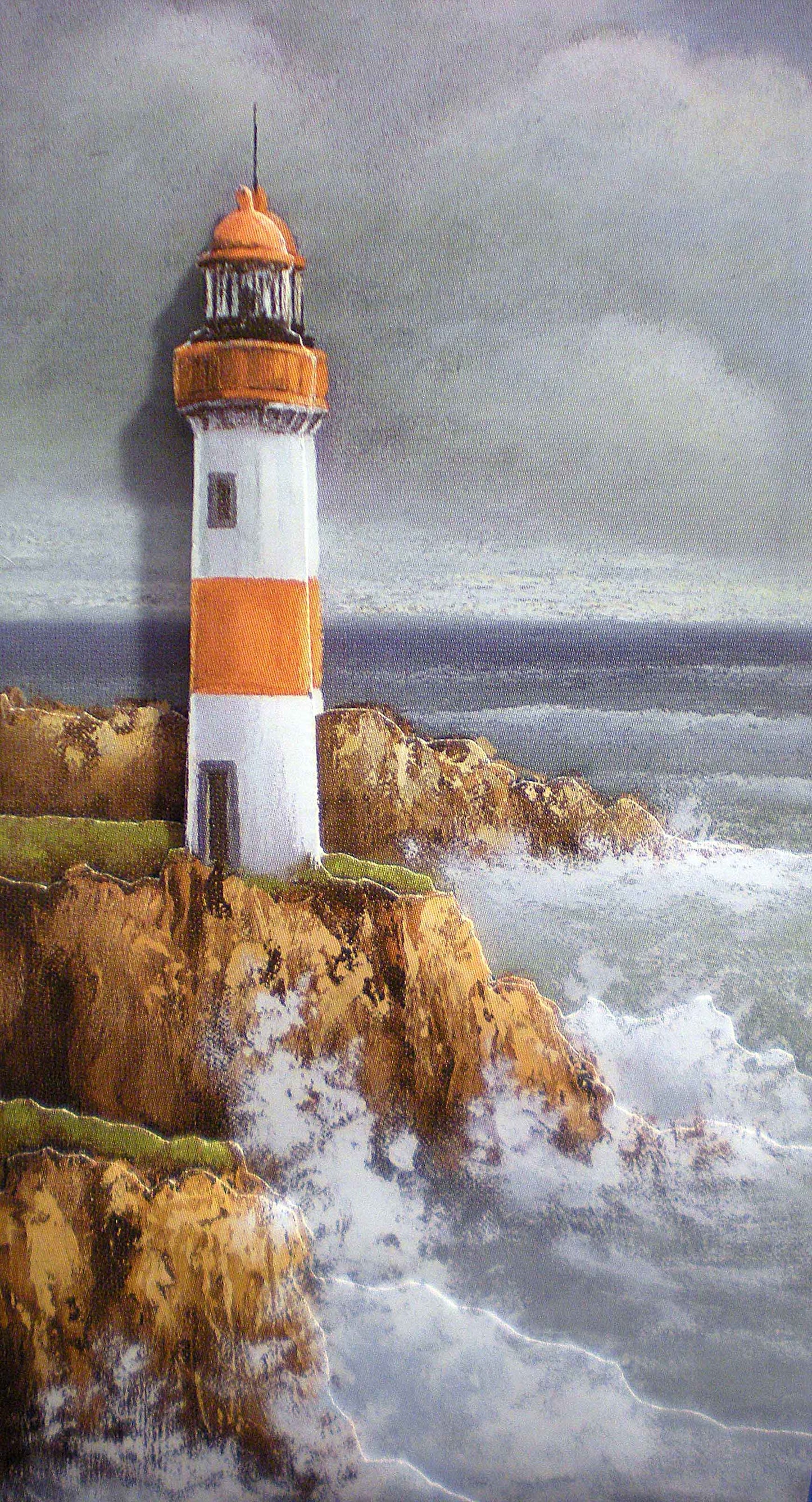 Carte sac d'anniversaire en relief au phare