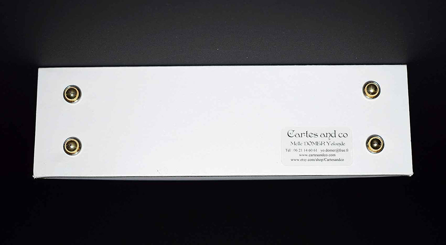 Boîte surprise élégante en forme de sac – coffret cadeau artisanal blanc et doré