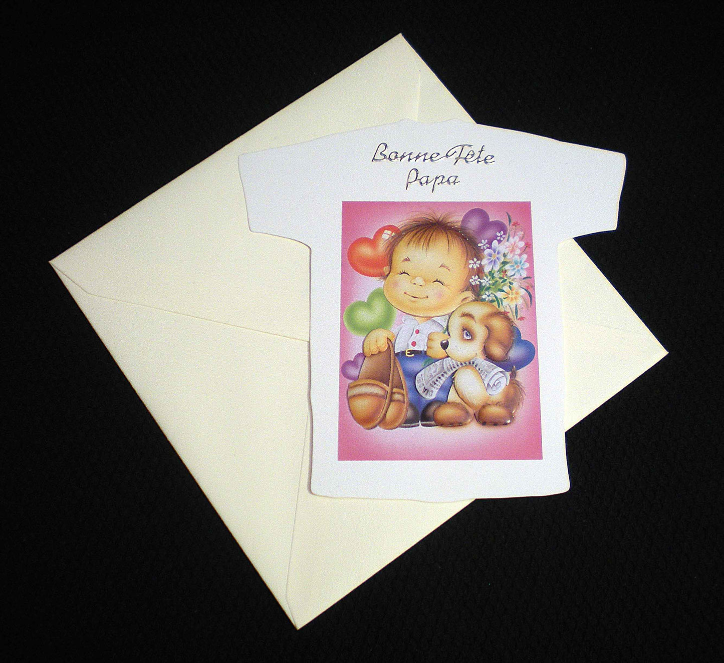 Carte de fête des pères tee shirt - Carte artisanale personnalisable