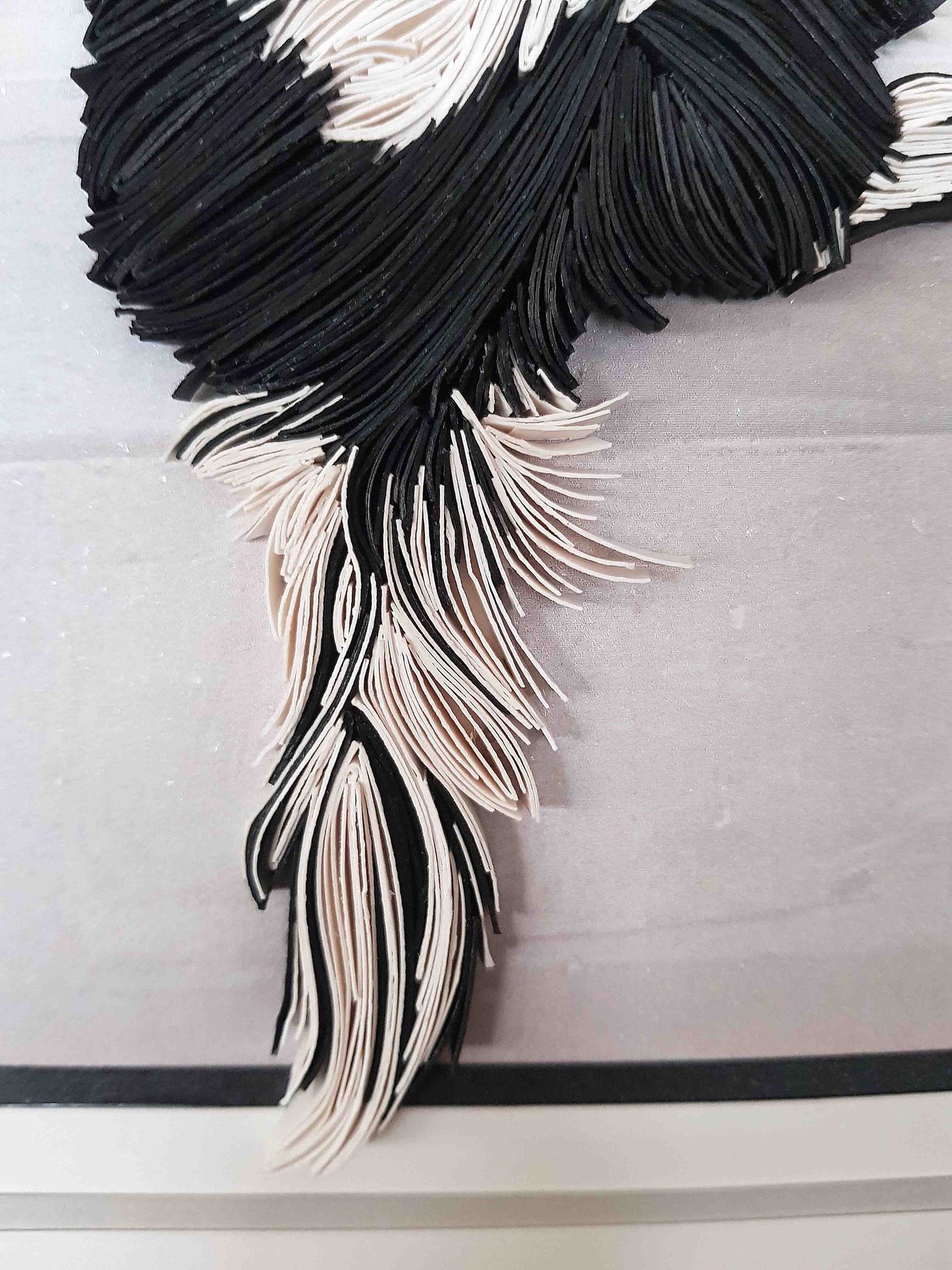 Portrait animal personnalisé en papier 3D – tableau chien ou chat fait main – cadeau unique