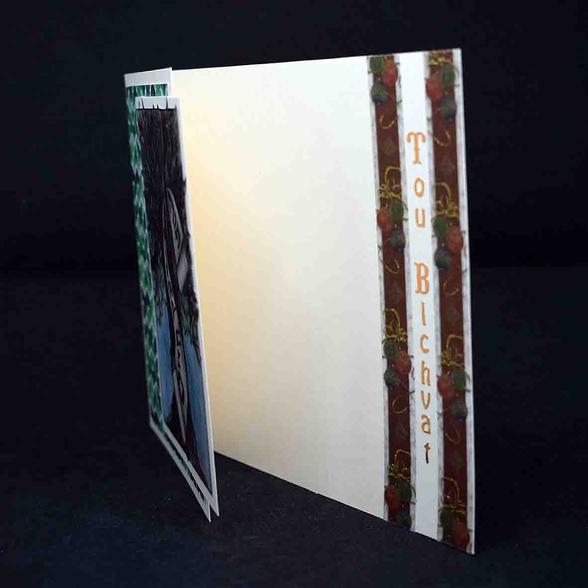 Carte  de Tou Bichvat 3D arbre  – carte artisanale personnalisable fête juive