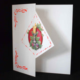 Carte de Noël en relief, triangle découpé, 3D bougie