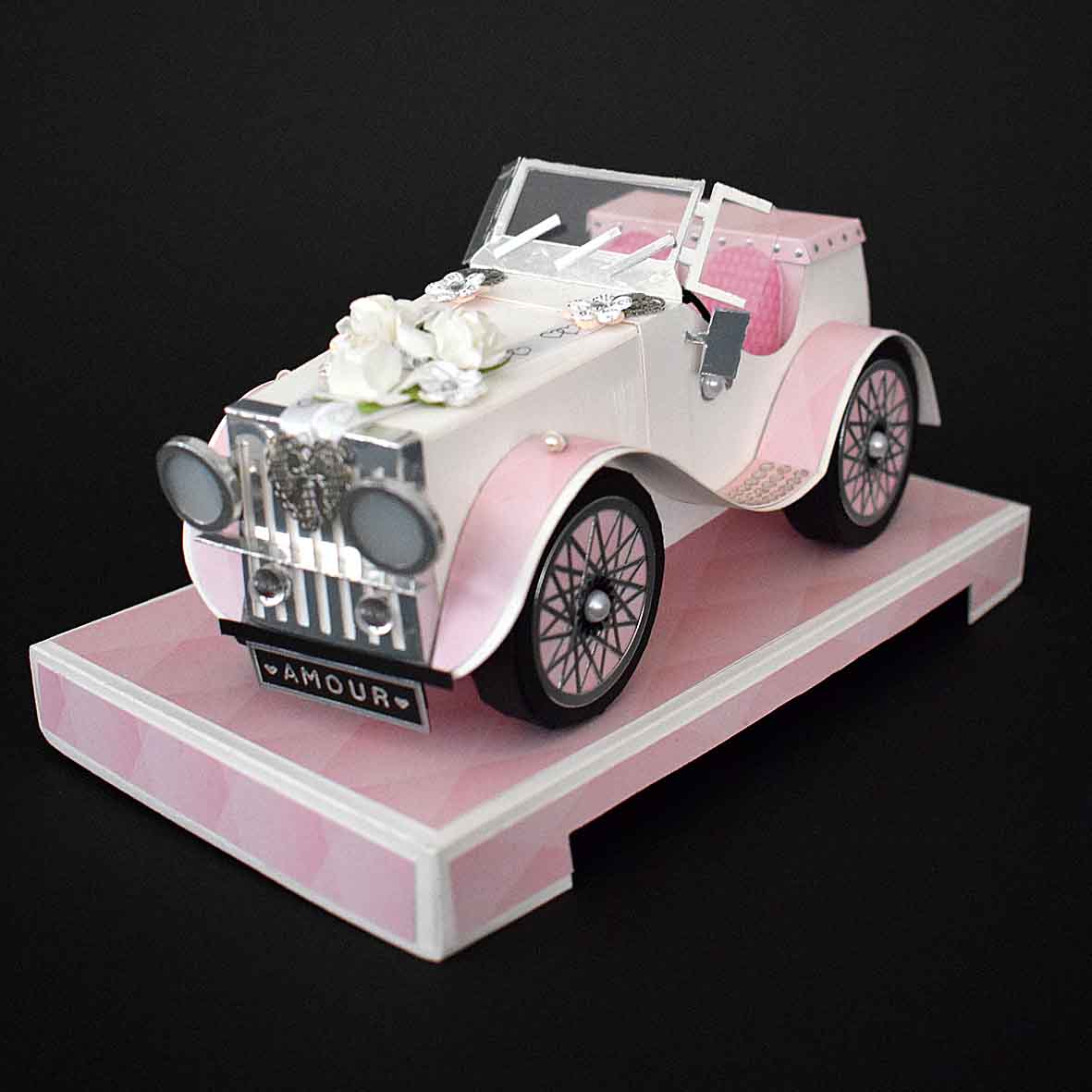 Boîte surprise mariage tirelire – urne mariage originale voiture rétro artisanale